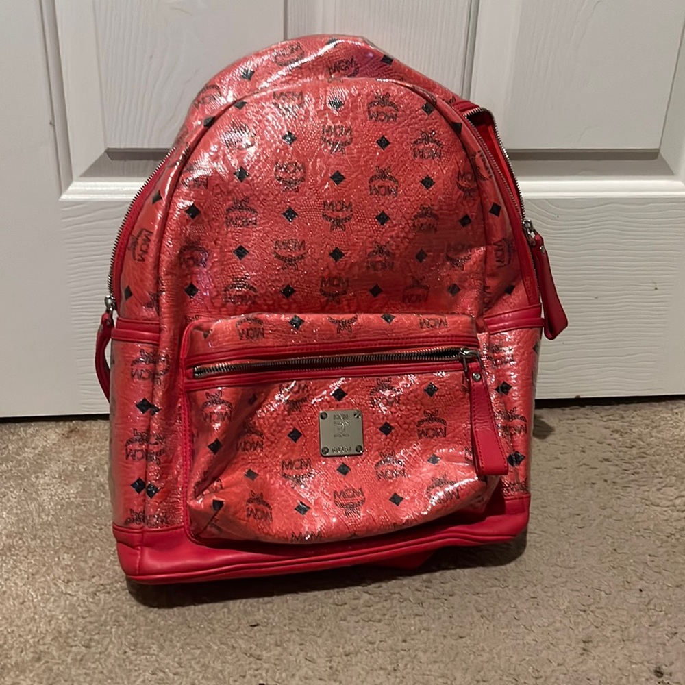 Red MCM backpack